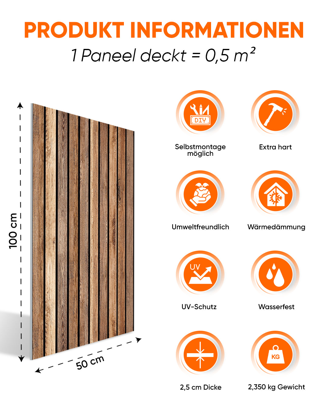 Holzleistenoptik-Paneele Artikel: Dark Wood AP-02 Wandverkleidung