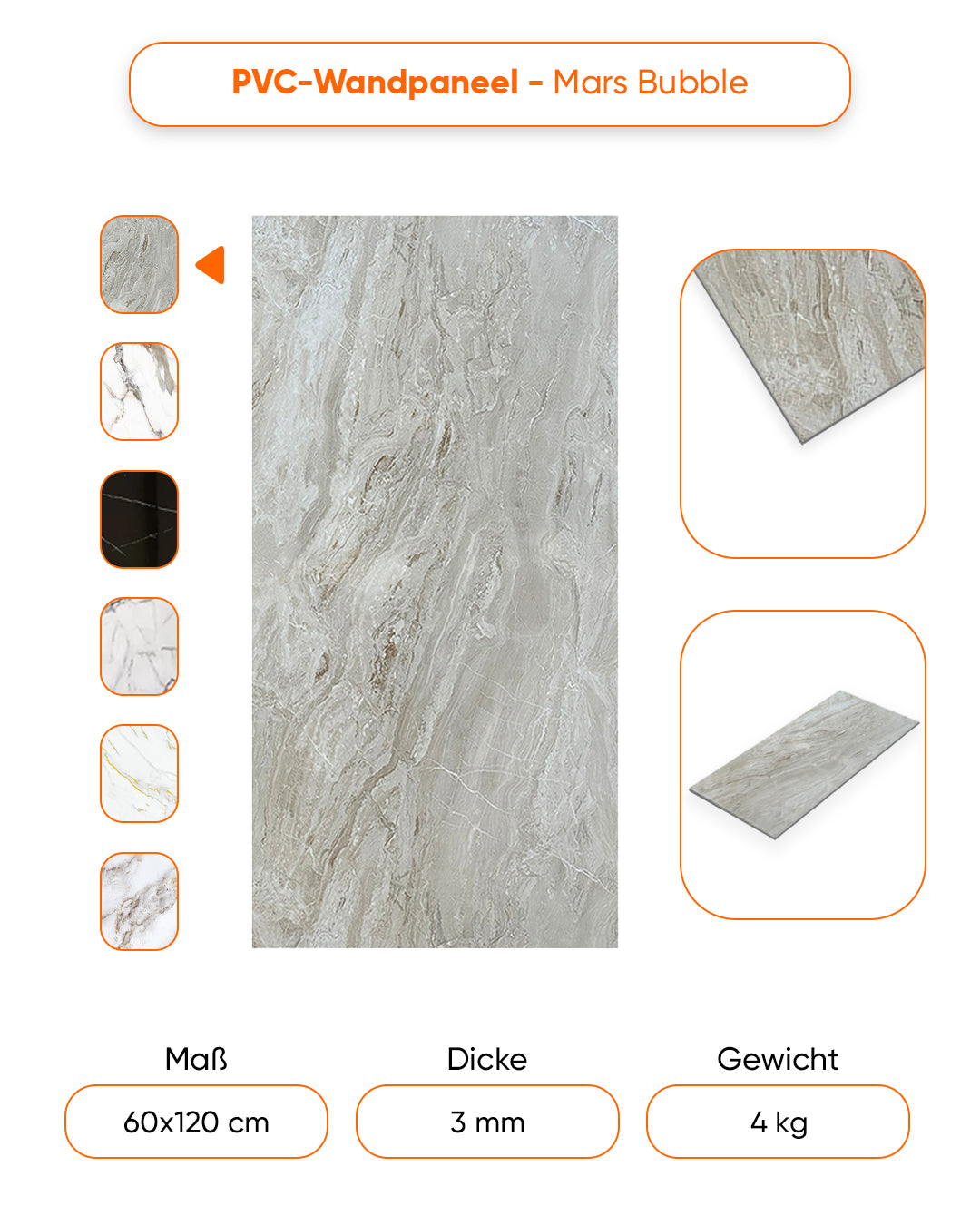 Marmoroptik Alternative zu Badfliese/Mars Bubble