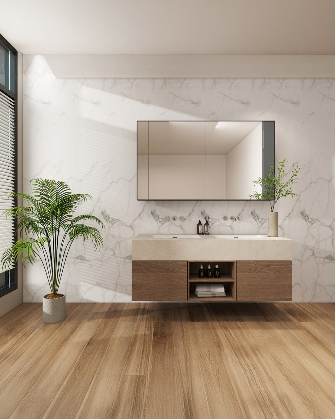 SPC Marmor Wandpaneel Weiß 60x120 cm – Carrara Marmor