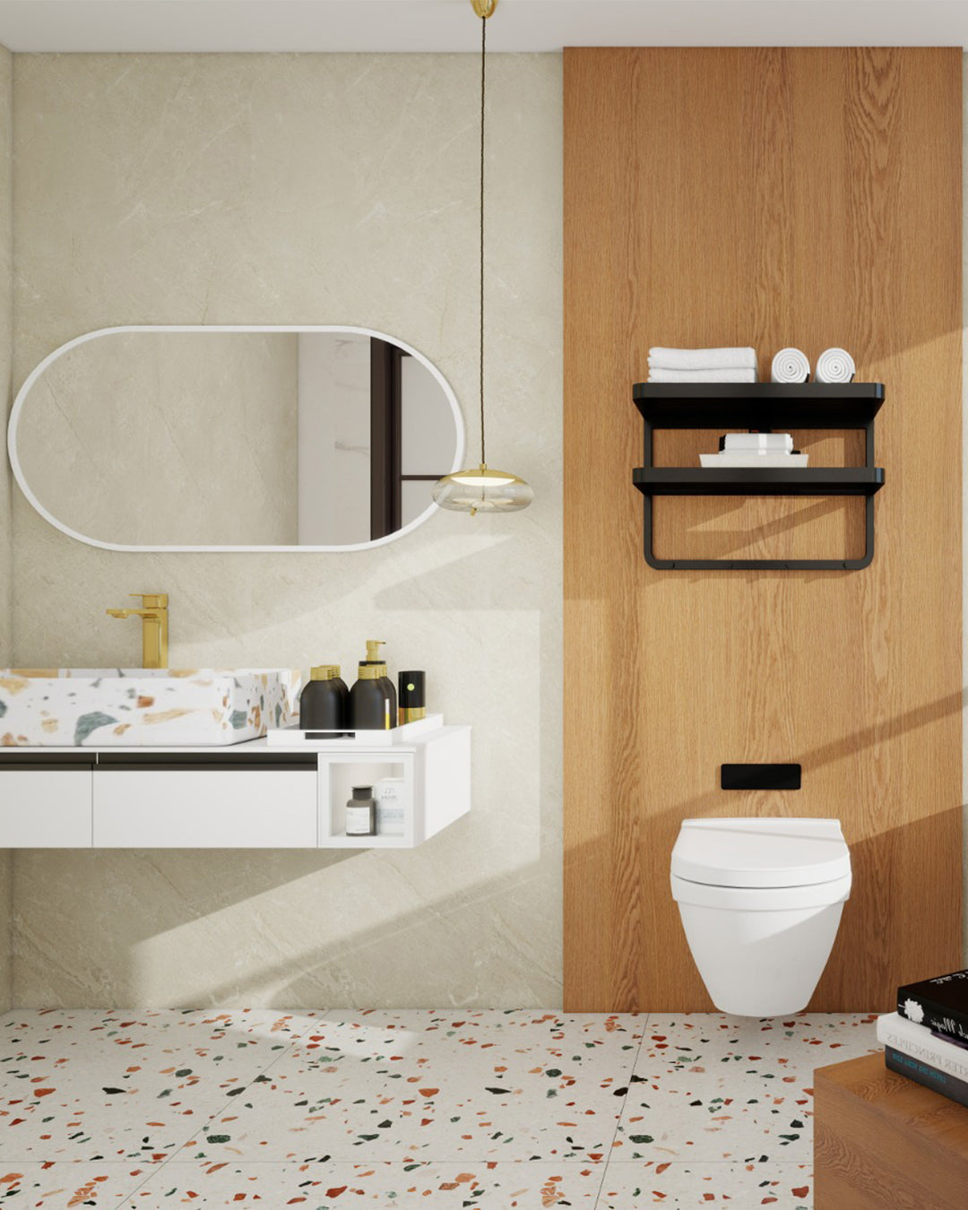 SPC Wandpaneel Grau 60x120 cm – Sandstein Beige