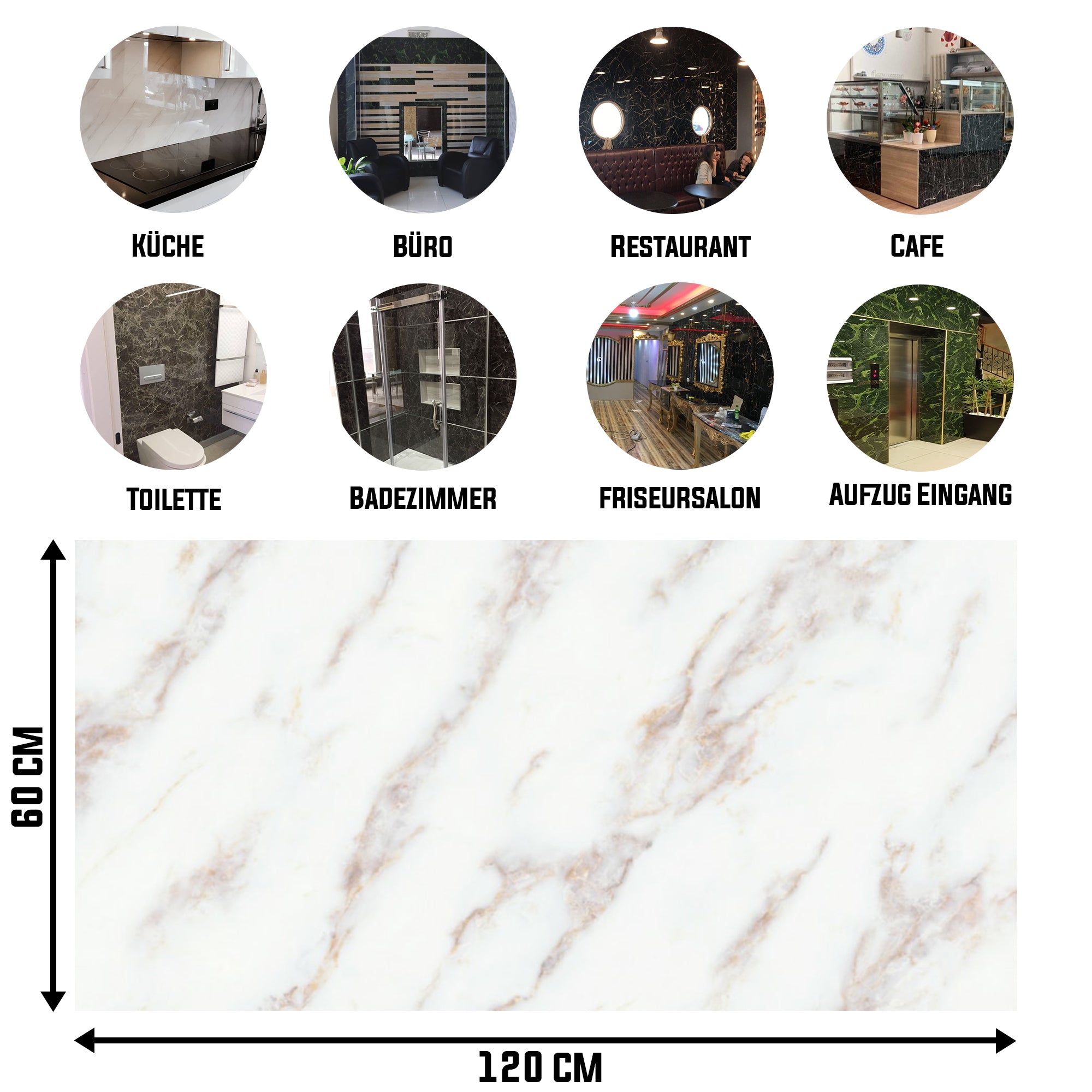 Marmoroptik Alternative zu Badfliese/Küchenfliese Ice Berg Beige