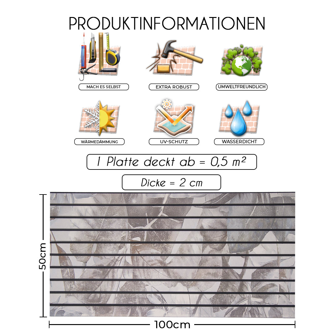 Holzleistenoptik-Paneele Artikel: Botanische Harmonie AP-72 Wandverkleidung