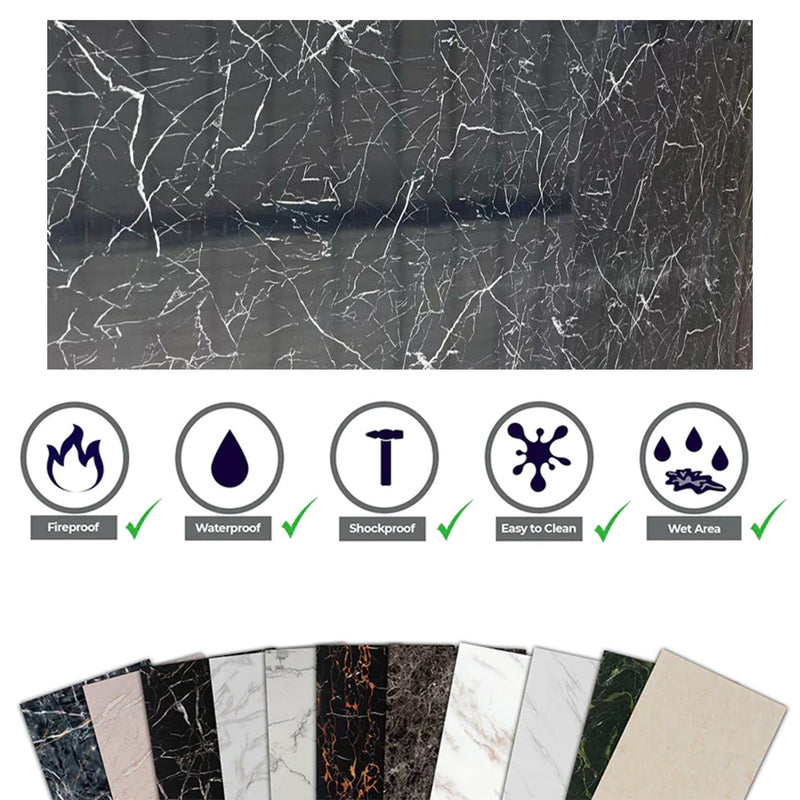 Marble Look Bathroom Tile Alternative/Tidal Wave UV-11 244x122 cm