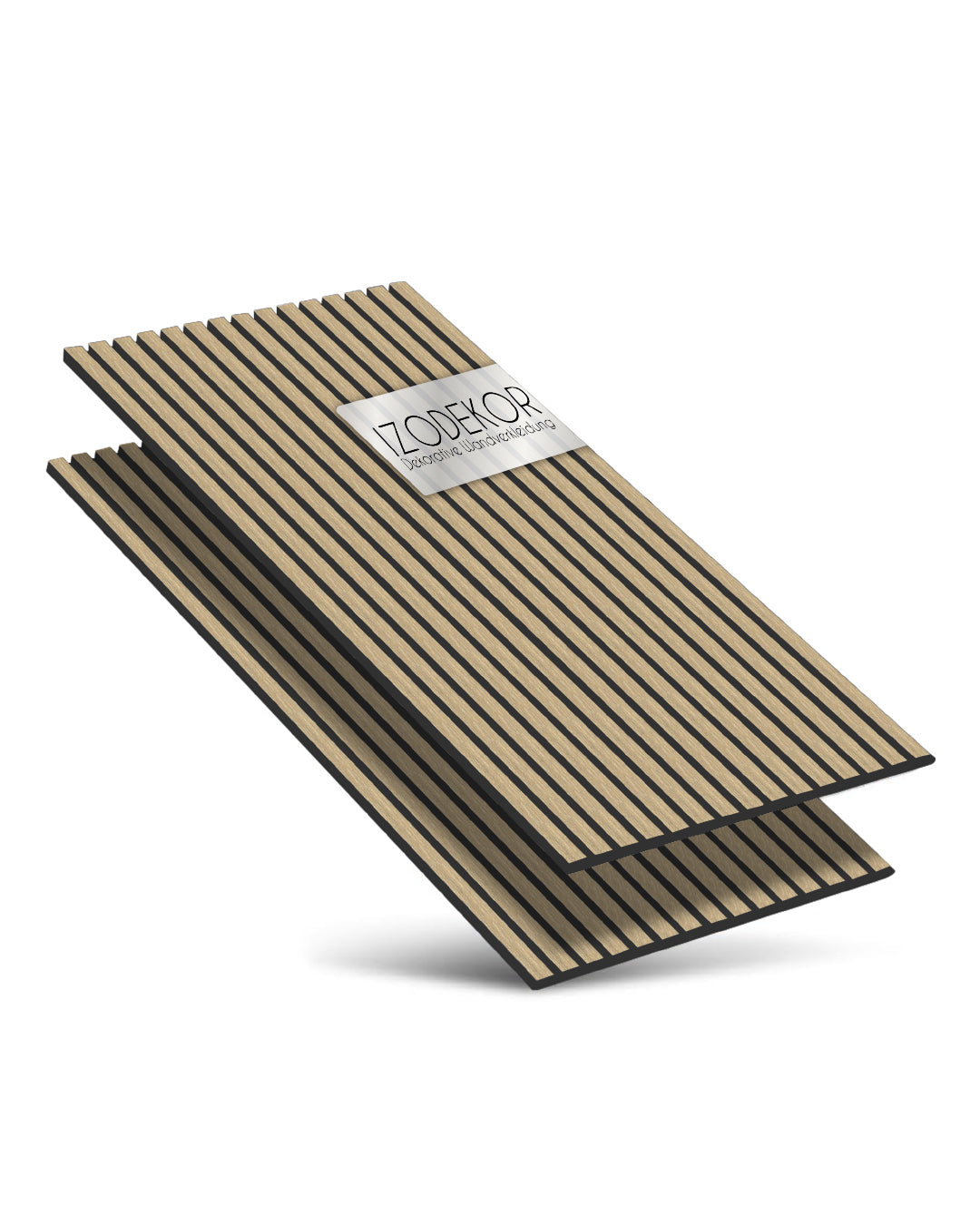 3D Akustik Wandpaneel Holz 2er Set – Natural