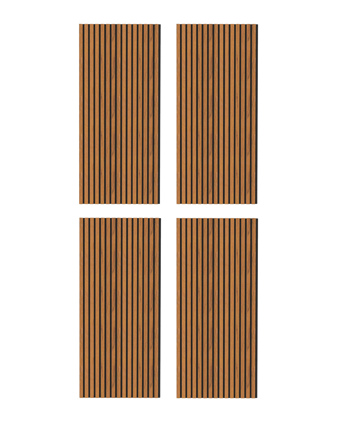 3D Akustik Wandpaneel Holz 2er Set – Walnuss