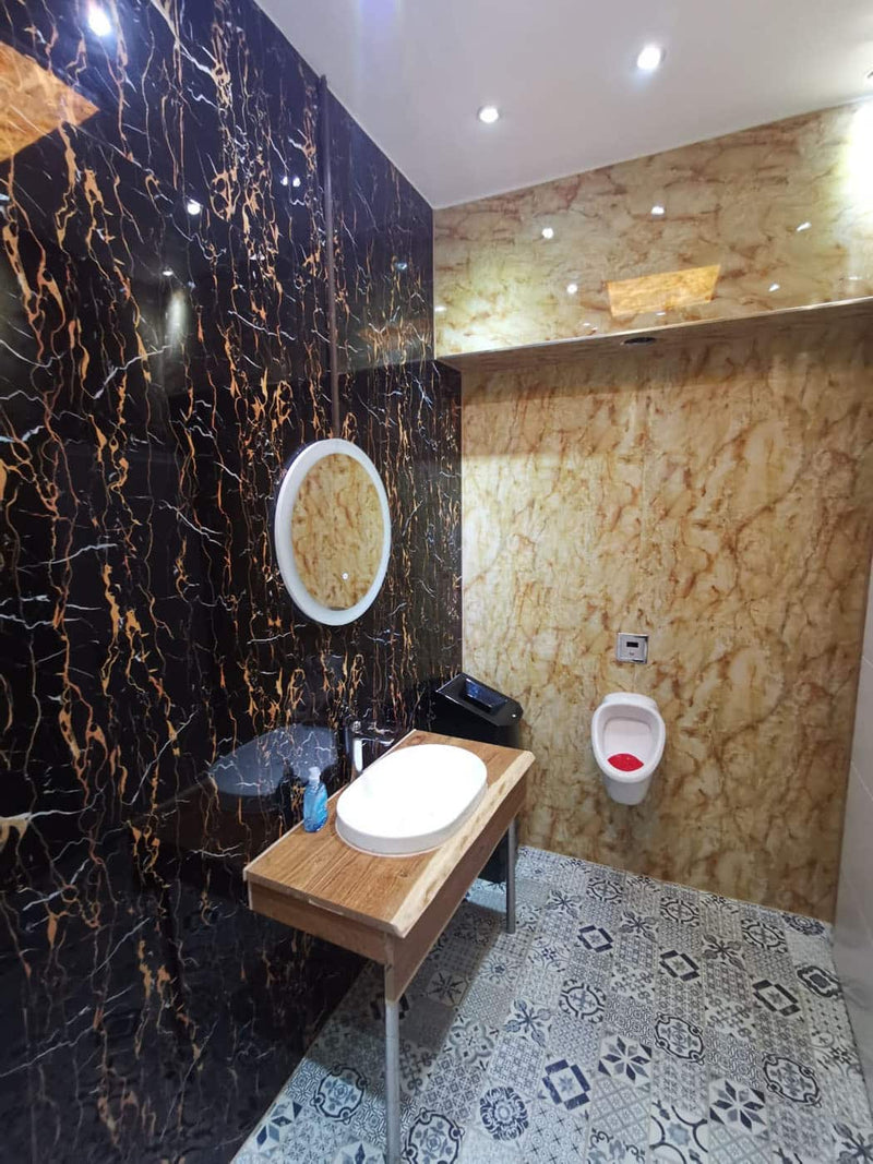 Marble-look alternative to bathroom tile/kitchen tile Dragon 244x122 cm