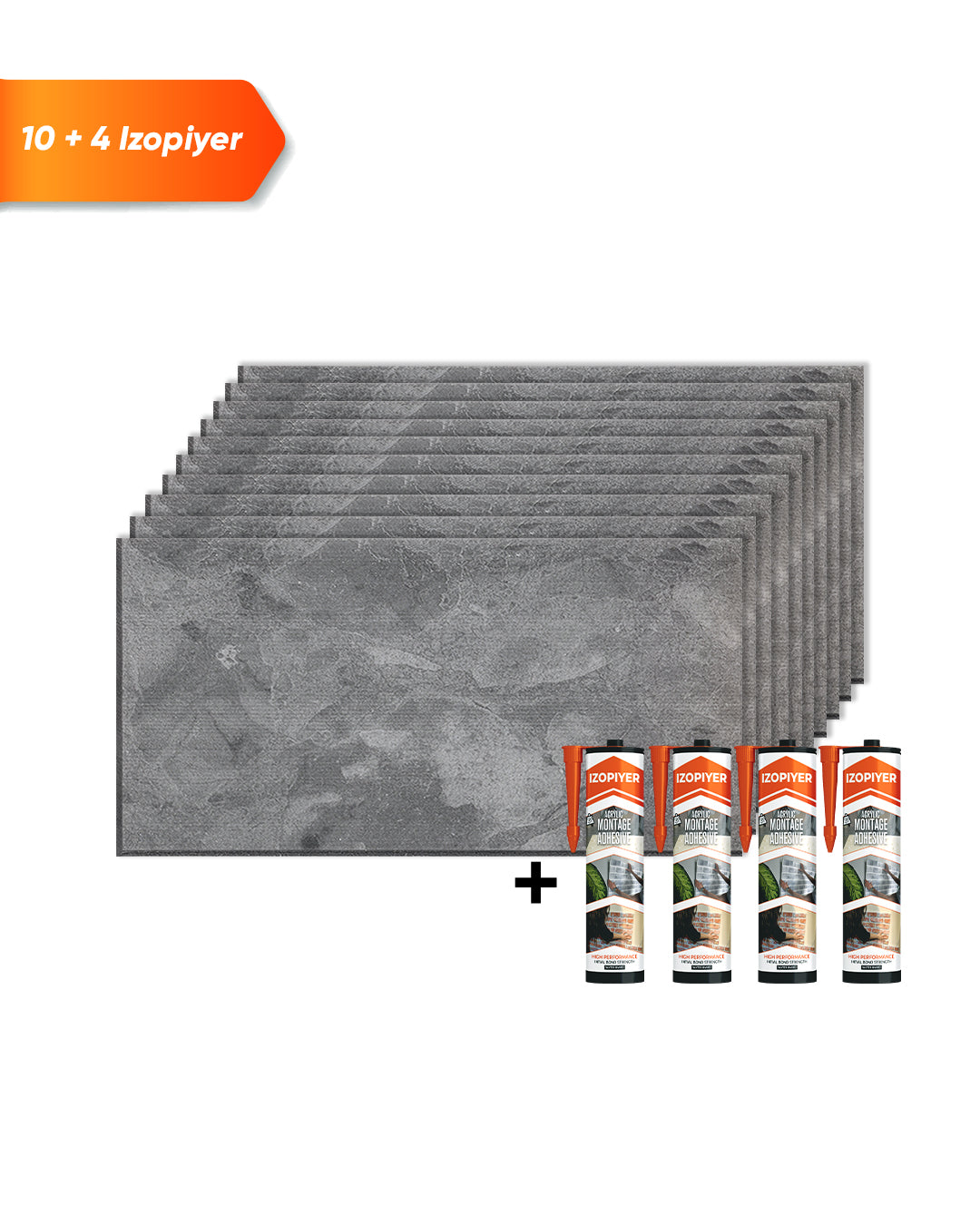 Wandverkleidung Betonoptik 50×100×2 cm | 3D Wandpaneele aus Styropor | Storm Grey Concrete AT-04