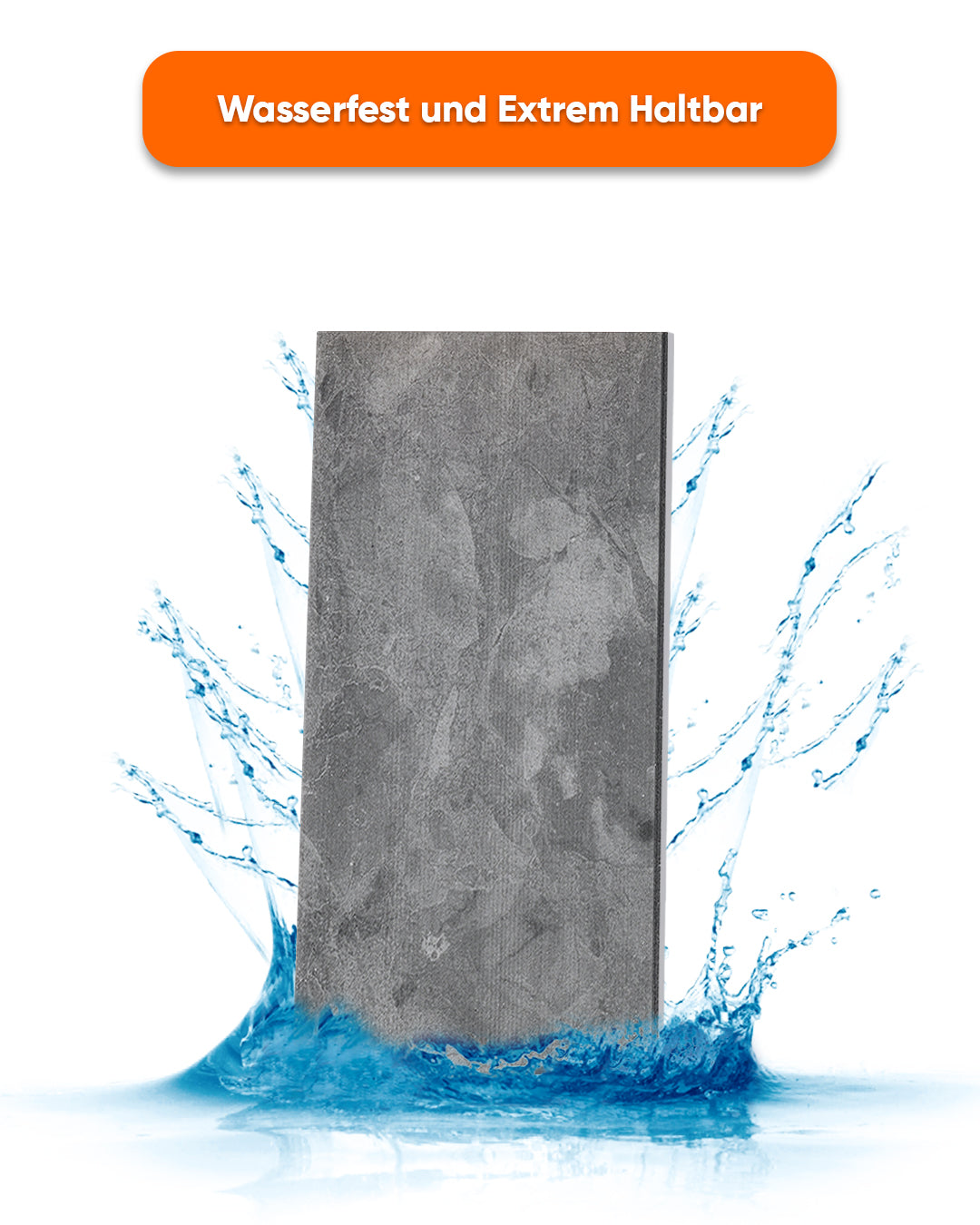 Wandverkleidung Betonoptik 50×100×2 cm | 3D Wandpaneele aus Styropor | Storm Grey Concrete AT-04
