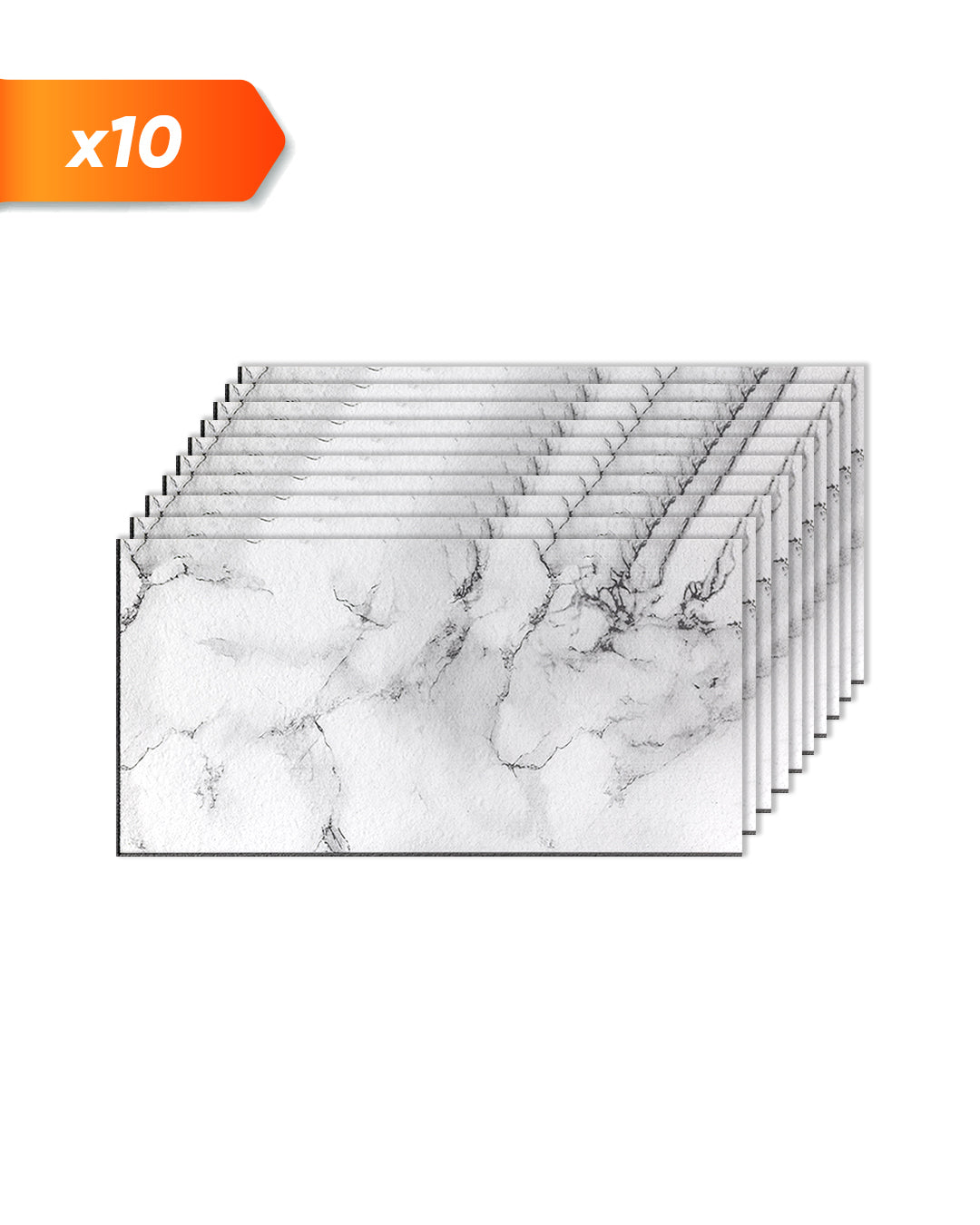 Wandverkleidung Marmoroptik 50×100×2 cm | 3D Wandpaneele aus Styropor | Carrara Weiß AT-05