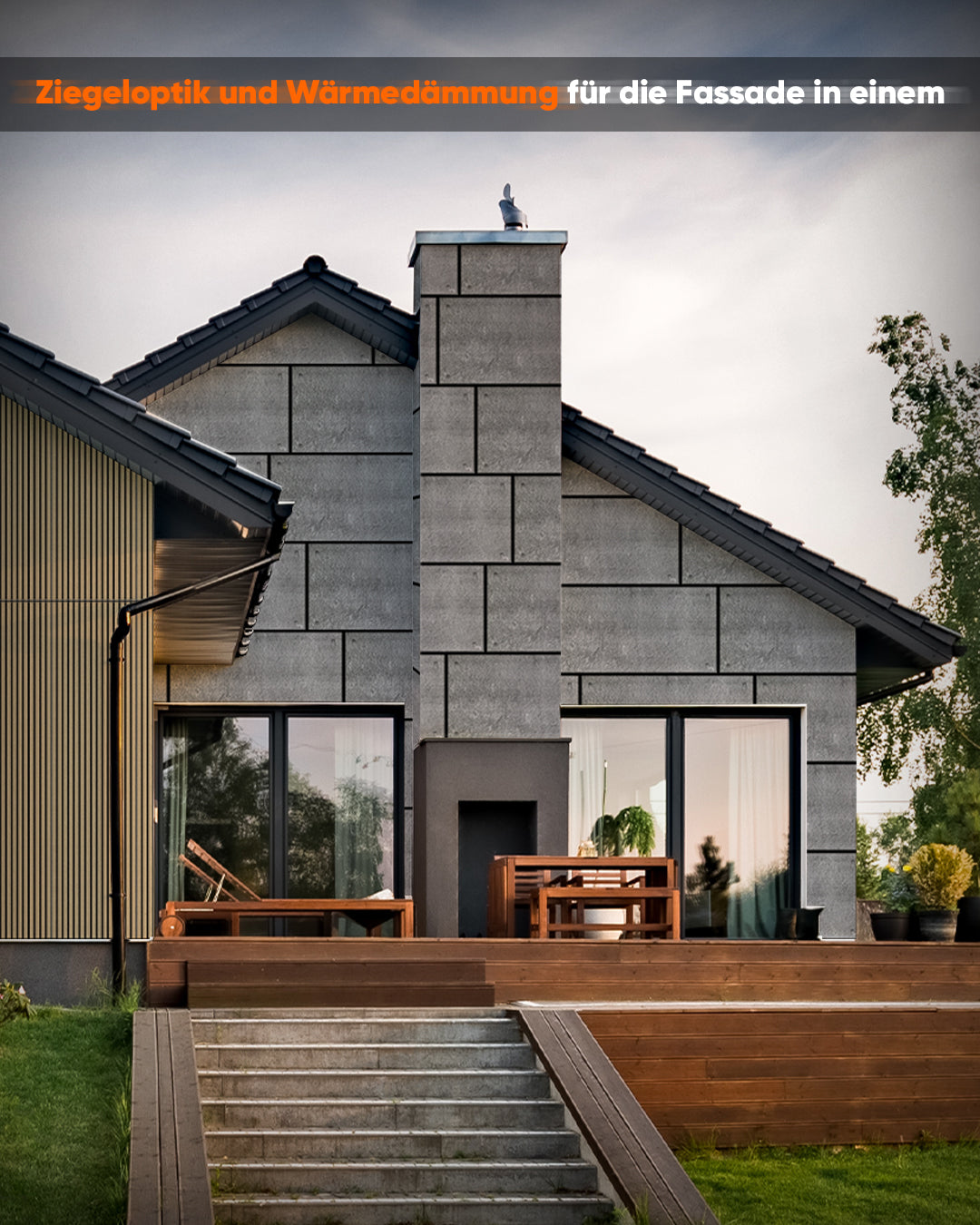 Wandverkleidung Betonoptik 50×100×2 cm | 3D Wandpaneele aus Styropor | Dark Concrete AT-17