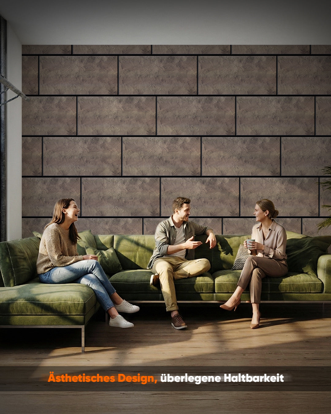 Wandverkleidung Betonoptik 50×100×2 cm | 3D Wandpaneele aus Styropor | Desert Concrete AT-25