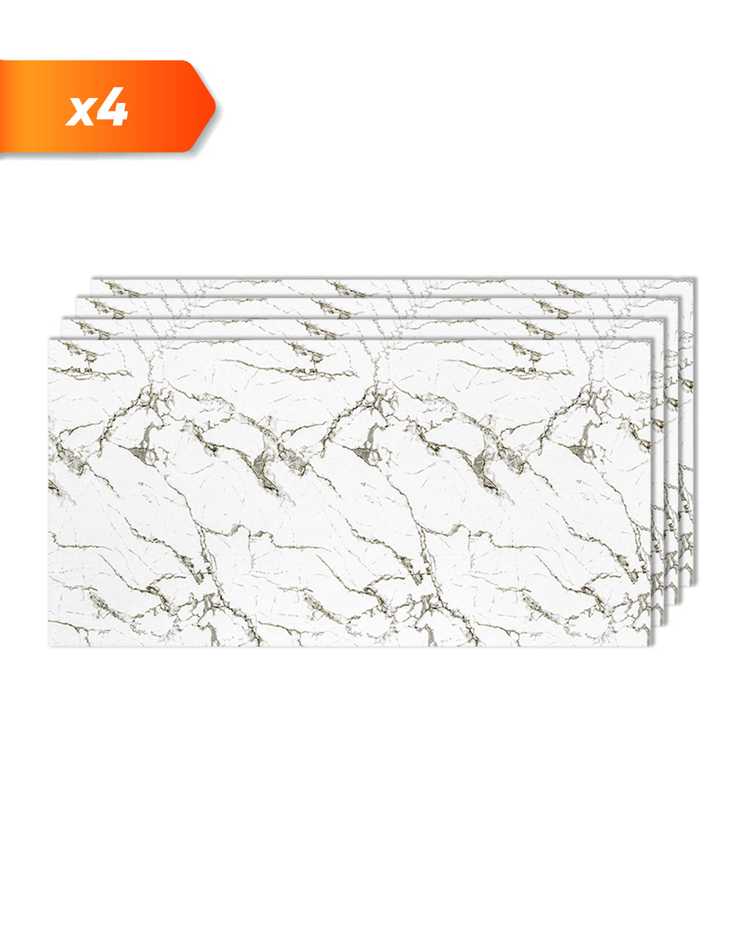 Wandpaneele Marmoroptik 122x260 cm | PVC Marmor Wandverkleidung | Arctic Breeze
