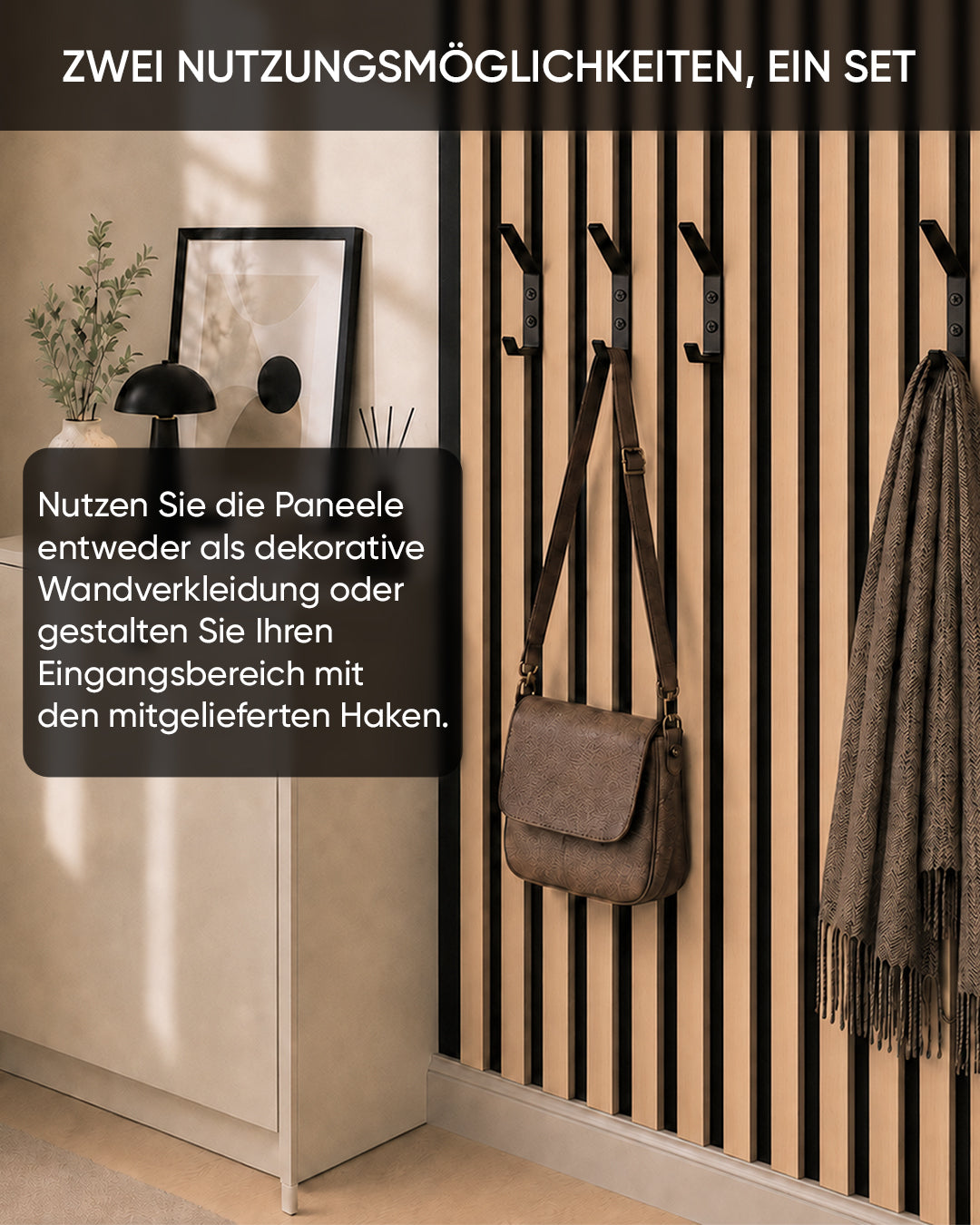Akustik Panel Selbstklebend 60x120×2,1 cm | Holzoptik Light Oak 4er Set