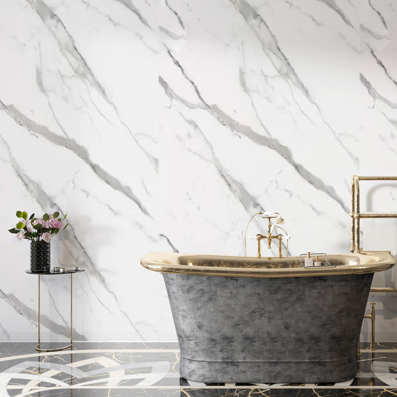 Marble look alternative to bathroom tile/kitchen tile Ice Berg Grey
