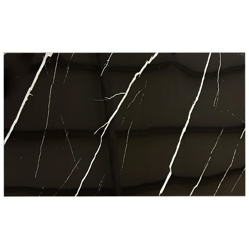 Marble Look Bathroom Tile Alternative/Black Lightning UV-02 120x60CM
