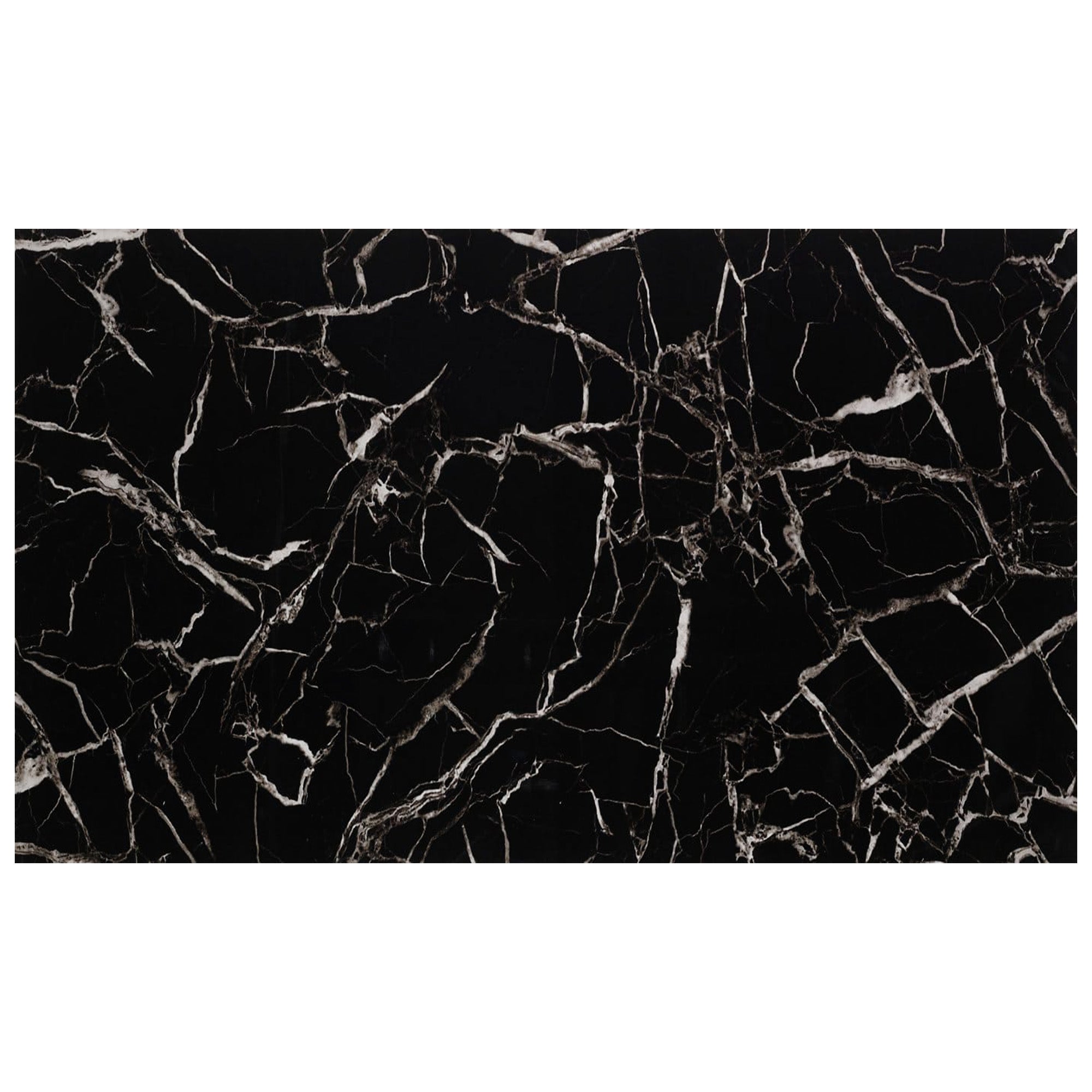 Marmoroptik Alternative zu Badfliese/Küchenfliese Black White 122x244 cm