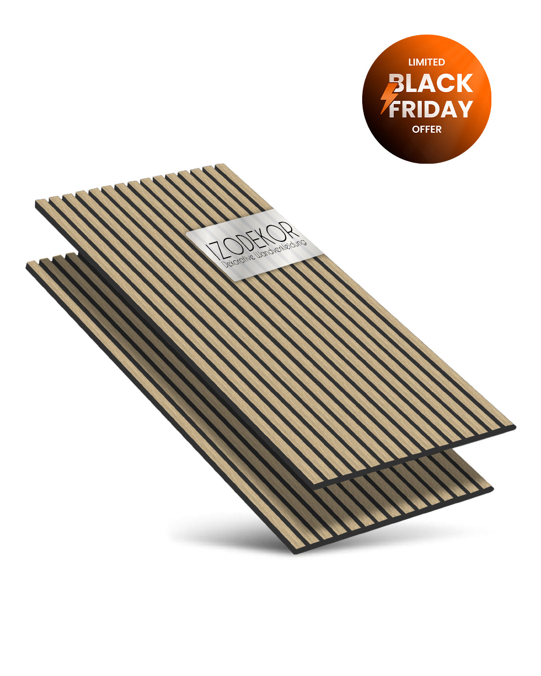 3D Akustik Wandpaneel Holz 2er Set – Natürlich