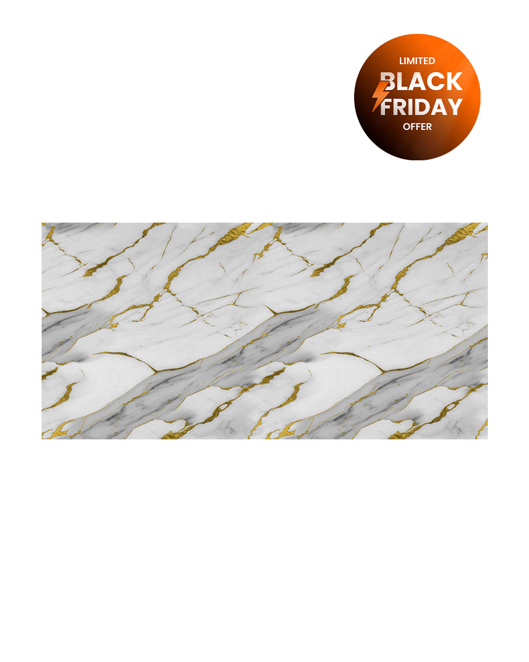 Marmoroptik Alternative zu Badfliese/Küchenfliese Golden Harmony 122x260 cm