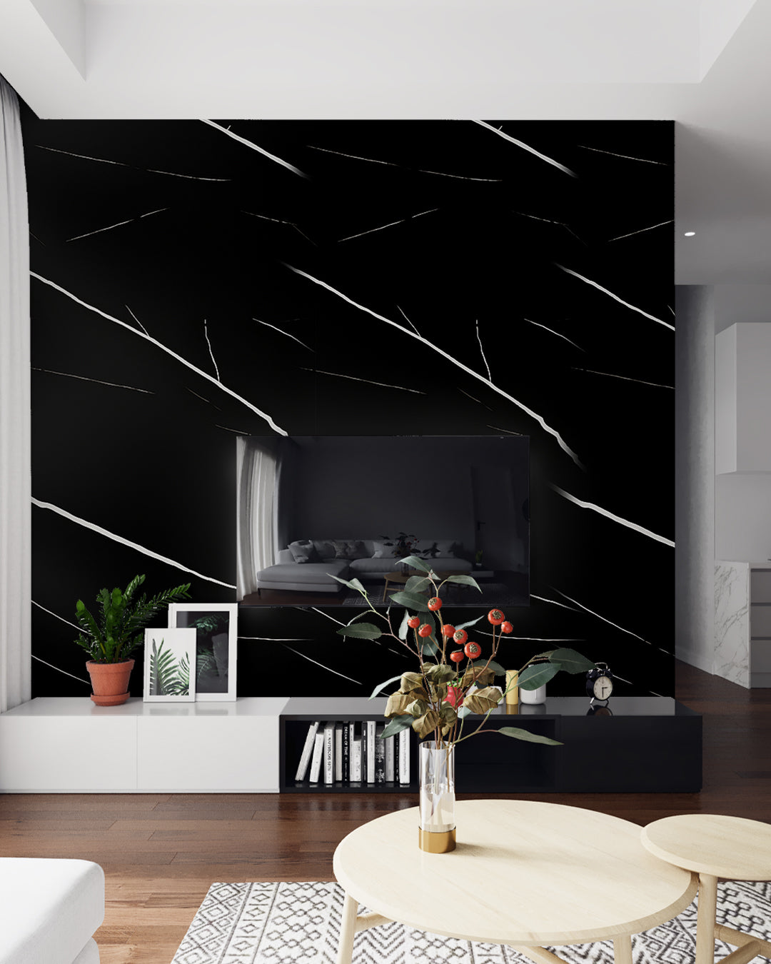 Marble Look Alternative to Bathroom Tile/Pearl Land UV-07 244x122 cm