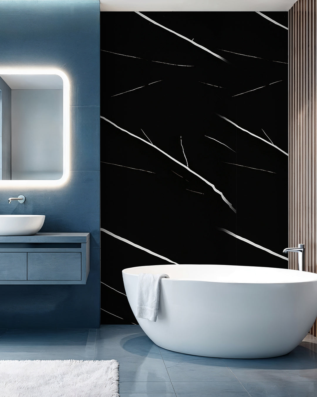 Marble Look Alternative to Bathroom Tile/Pearl Land UV-07 244x122 cm