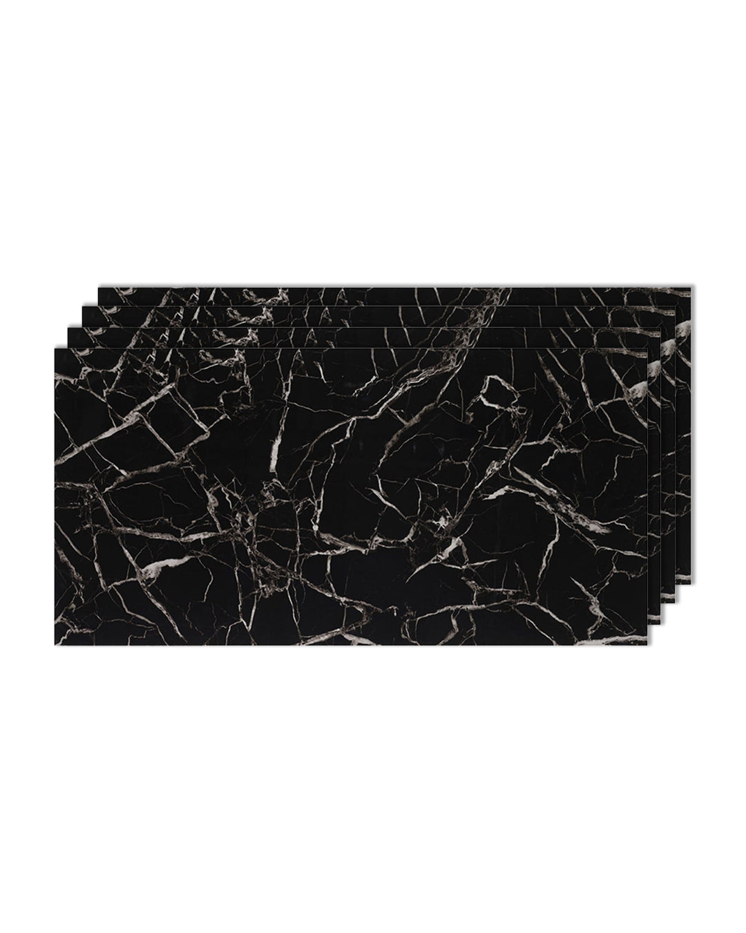 Marmoroptik Alternative zu Badfliese/Küchenfliese Black White 122x244 cm
