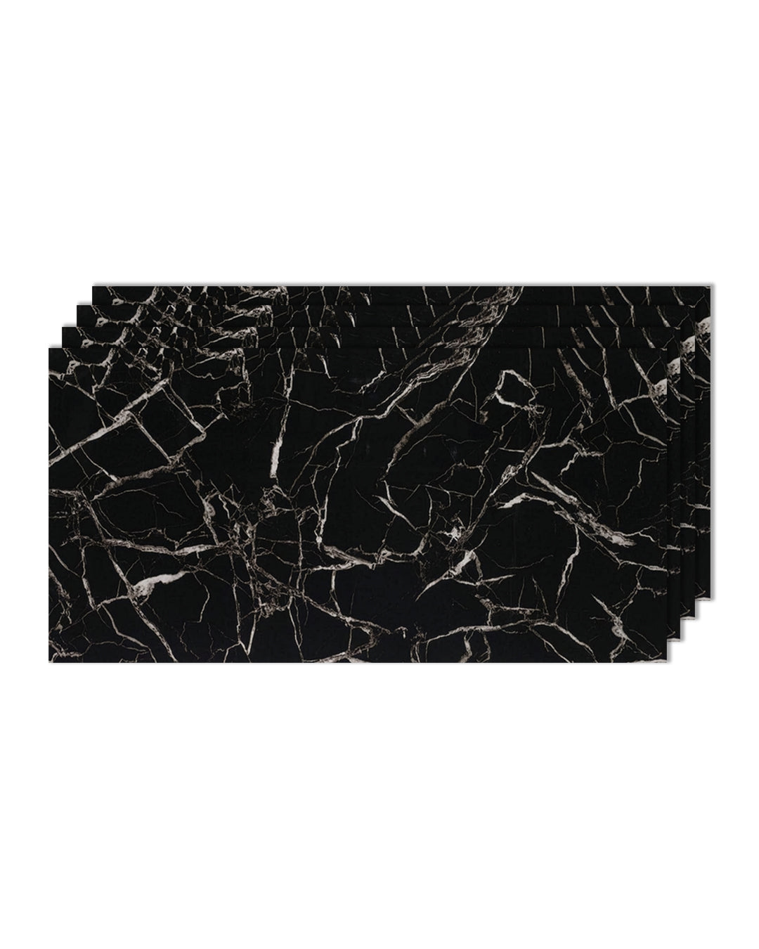 Wandpaneele Marmoroptik 122x244 cm, PVC Marmor Wandverkleidung in Schwarz und Weiß, elegante Innenraumgestaltung