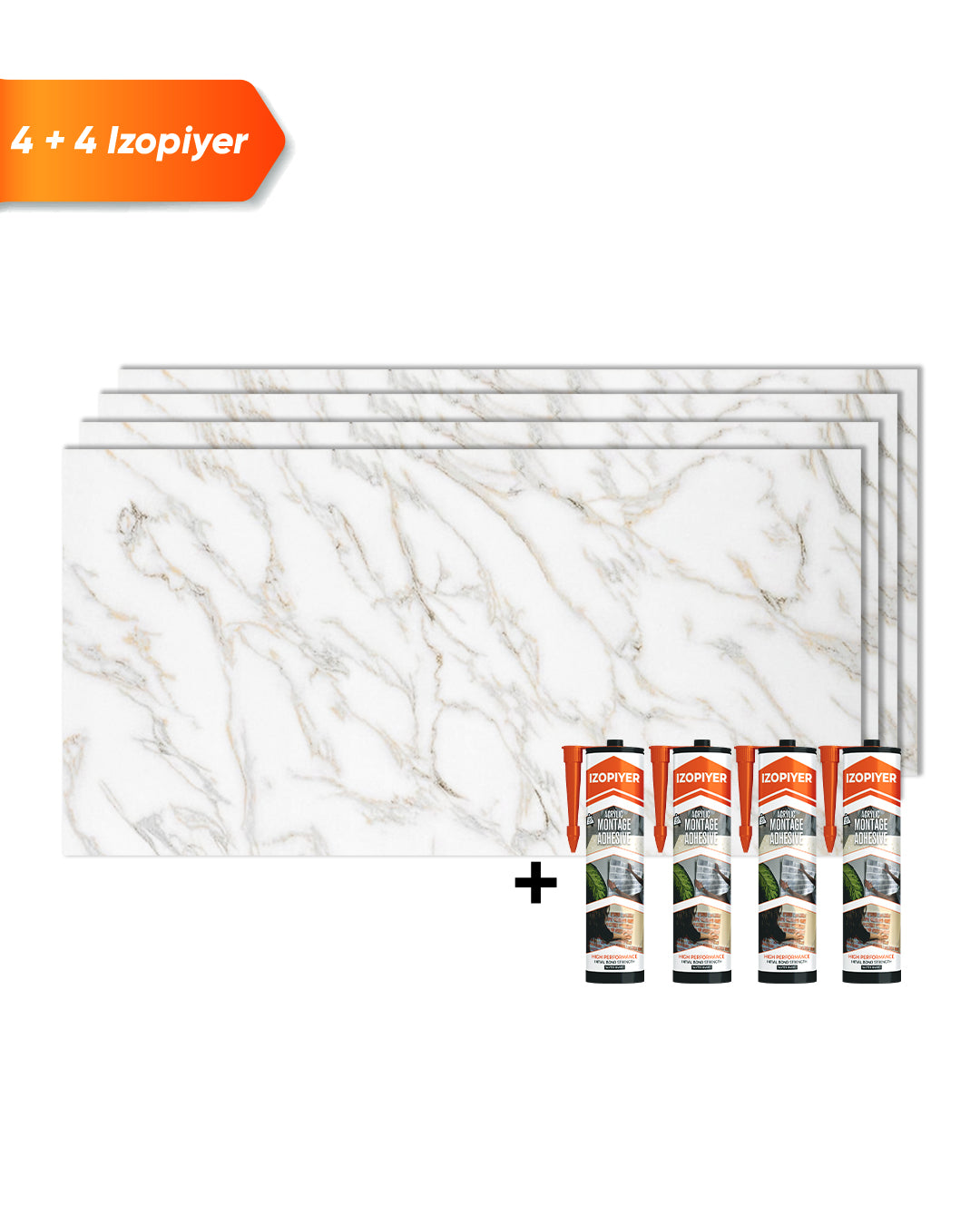 Wandpaneele Marmoroptik 60x120 cm | PVC Marmor Wandverkleidung | Calacada