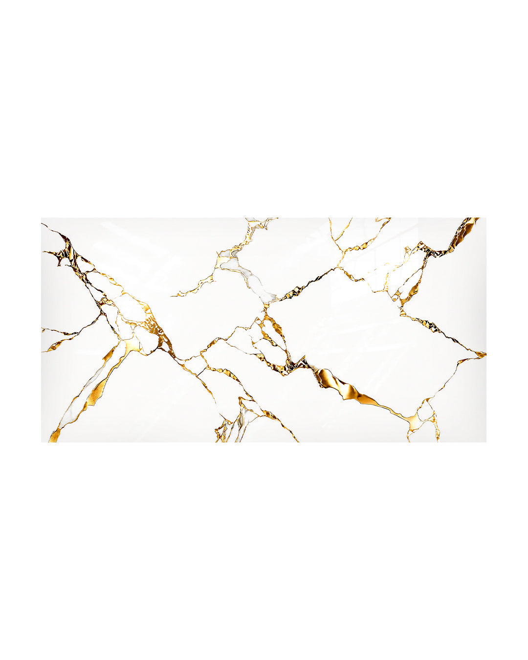 Wandpaneele Marmoroptik 122x260 cm | PVC Marmor Wandverkleidung | Calacatta Gold