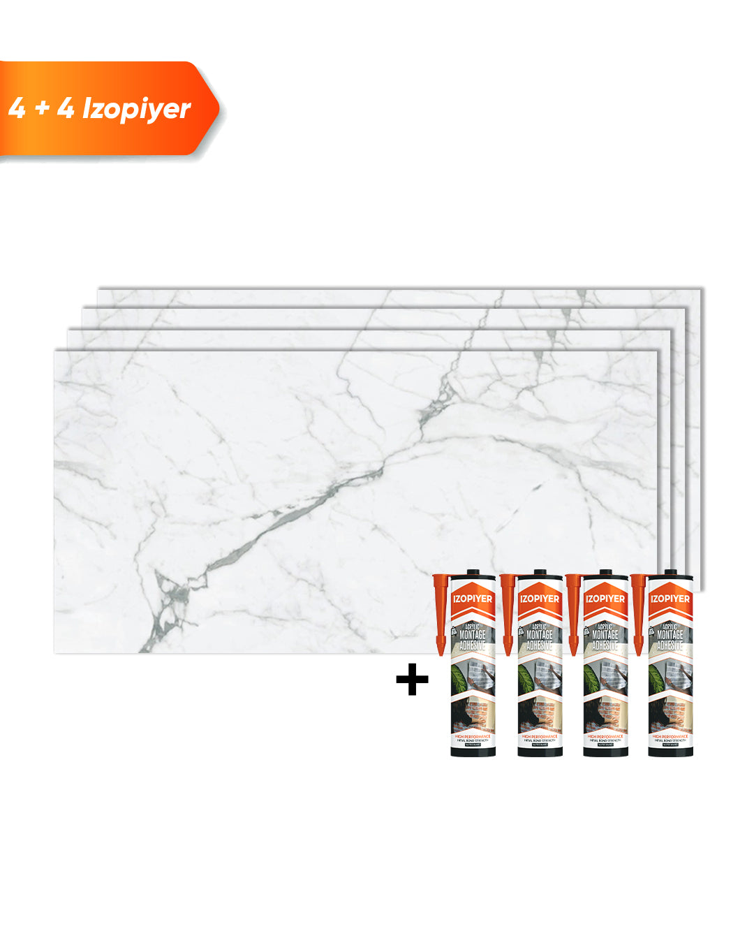 SPC Marmor Wandpaneel Weiß 60x120 cm – Carrara Marmor