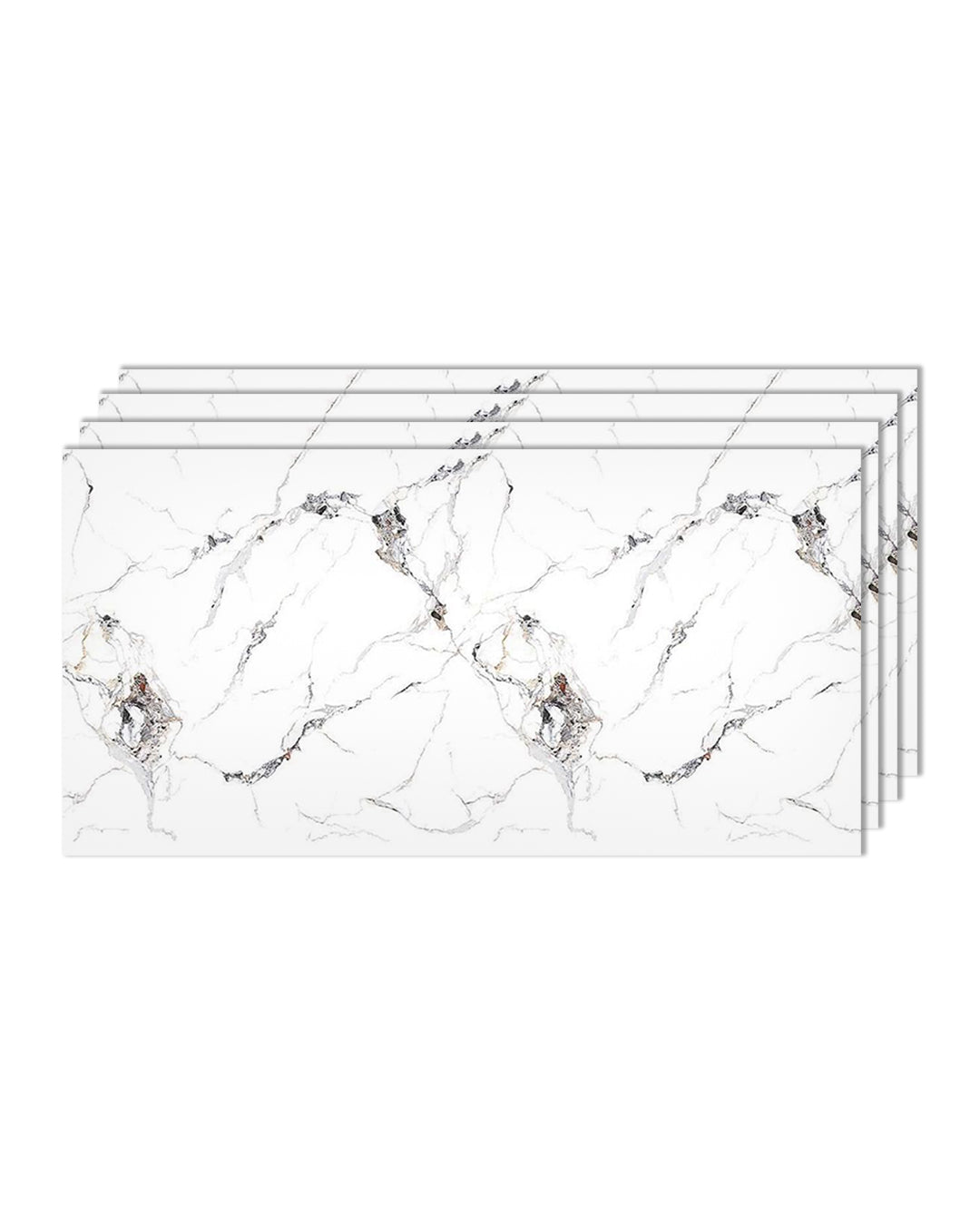 Wandpaneele Marmoroptik 122x260 cm im Carrara Nova Design, PVC Wandverkleidung mit eleganter Marmorierung.