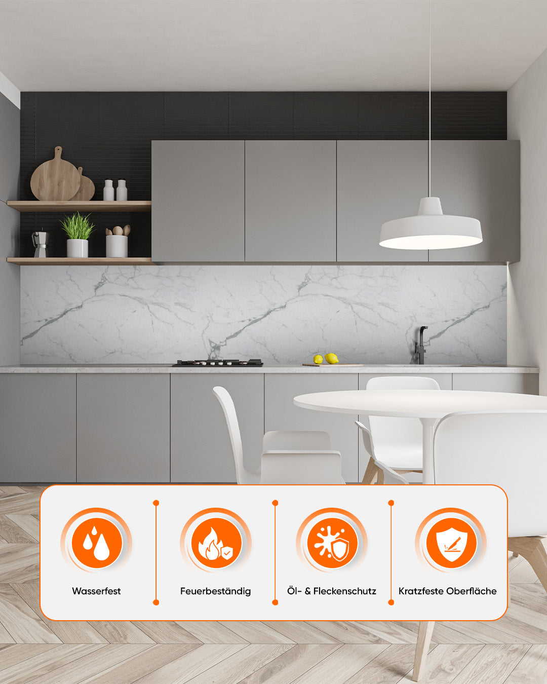 SPC Marmor Wandpaneel Weiß 60x120 cm – Carrara Marmor