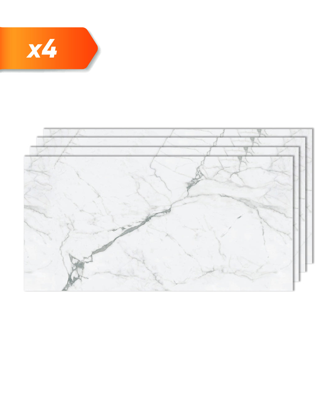 SPC Marmor Wandpaneel Weiß 60x120 cm – Carrara Marmor