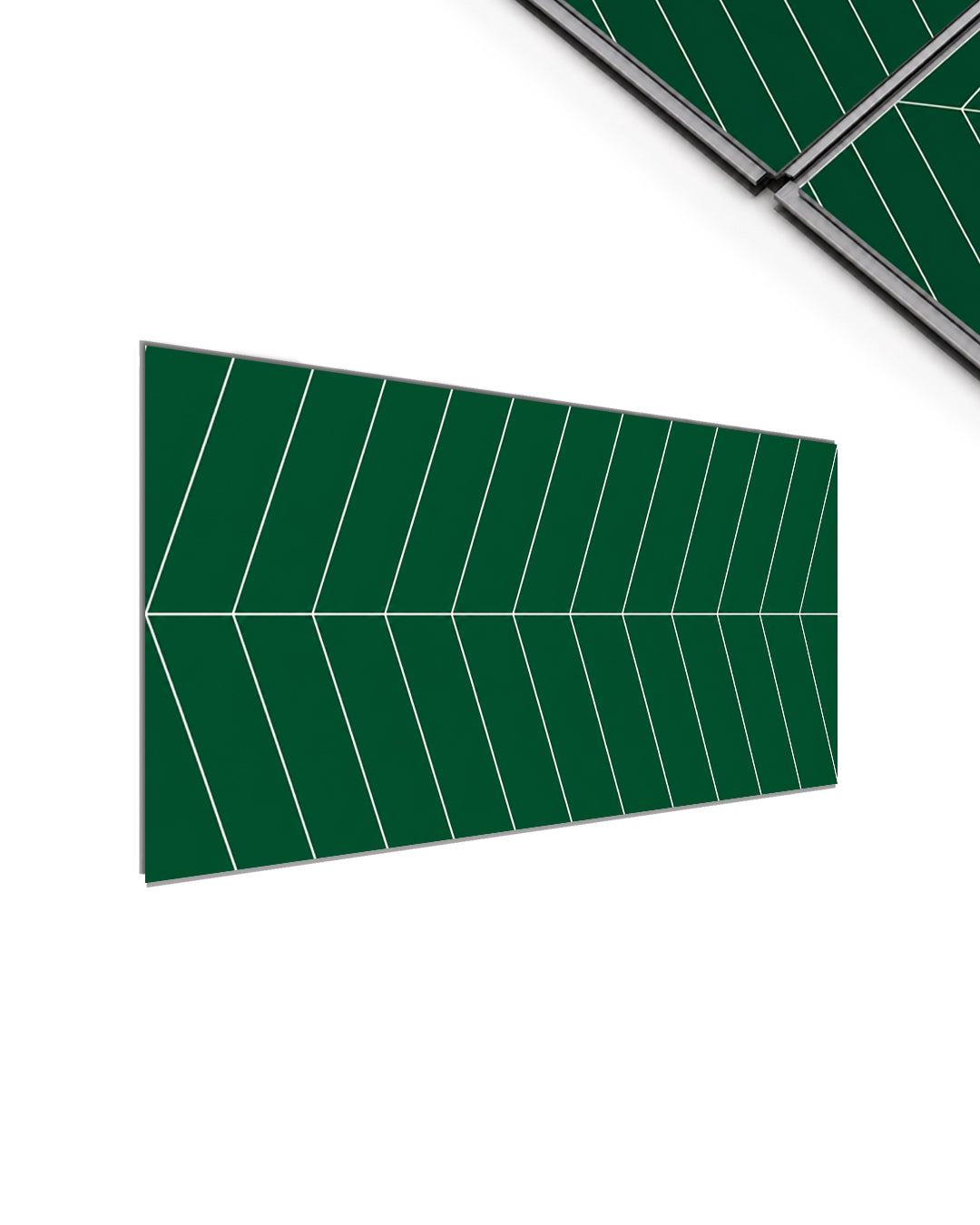 SPC Wandpaneel 60x120 cm | Wasserdichte Wandverkleidung | Chevron Grün