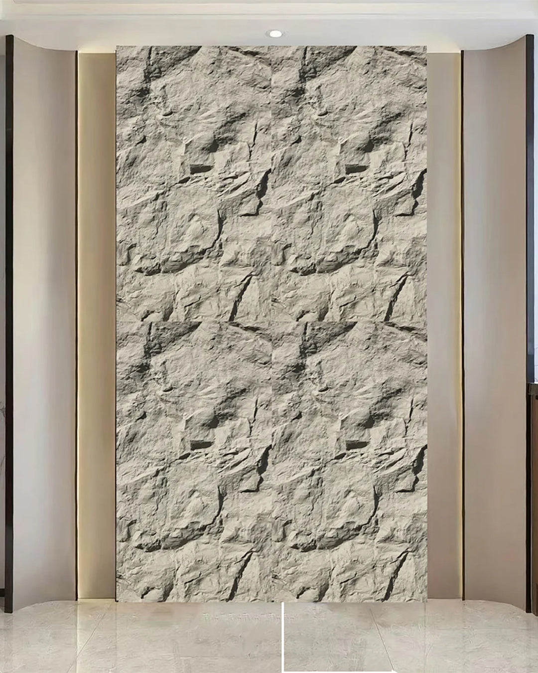 Dark Grey Stone 3D Stein Wandpaneele