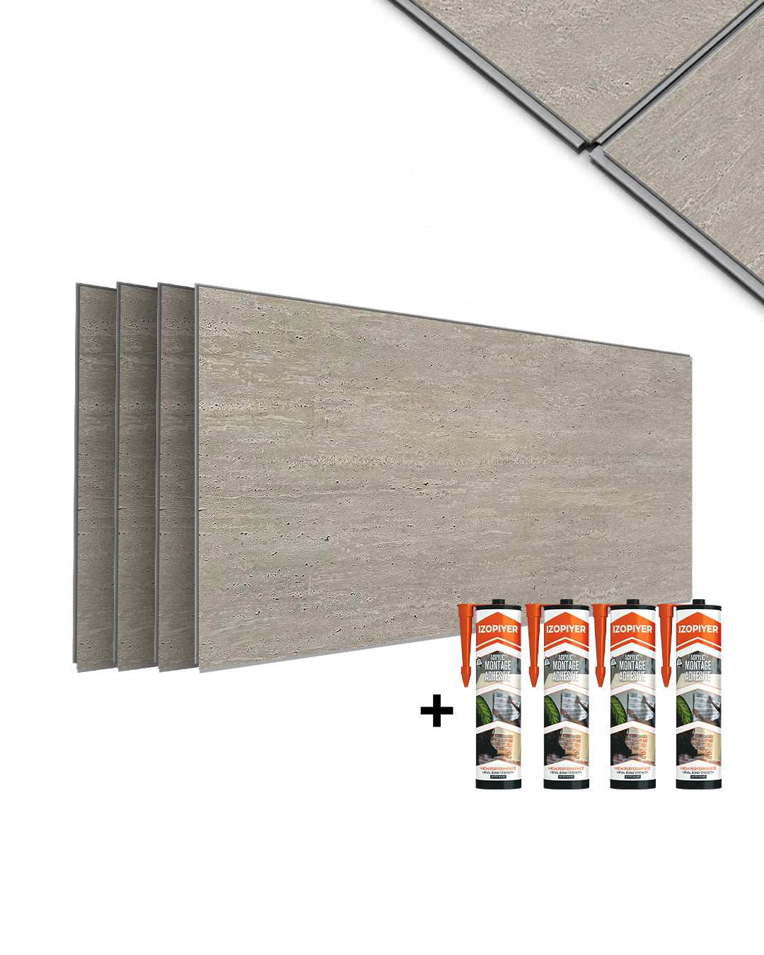 SPC Wandpaneel 60x120 cm | Wasserdichte Wandverkleidung | Desert Silence