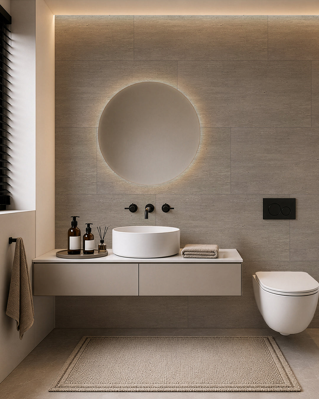 SPC Wandpaneel 60x120 cm | Wasserdichte Wandverkleidung | Desert Silence