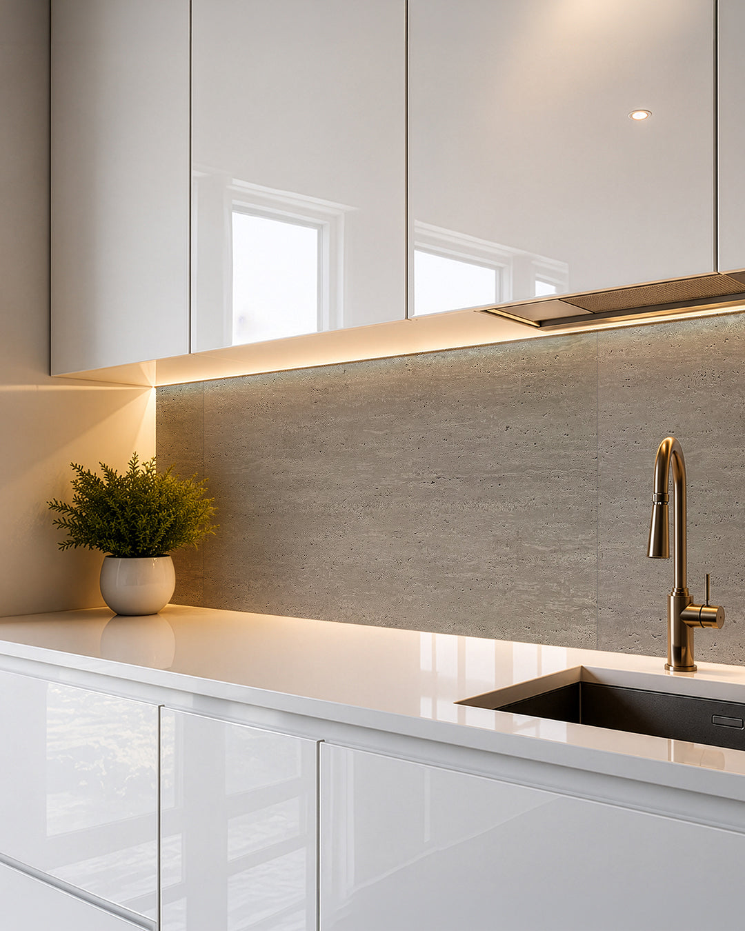 SPC Wandpaneel 60x120 cm | Wasserdichte Wandverkleidung | Desert Silence