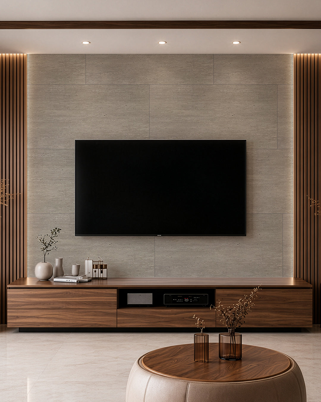 SPC Wandpaneel 60x120 cm | Wasserdichte Wandverkleidung | Desert Silence