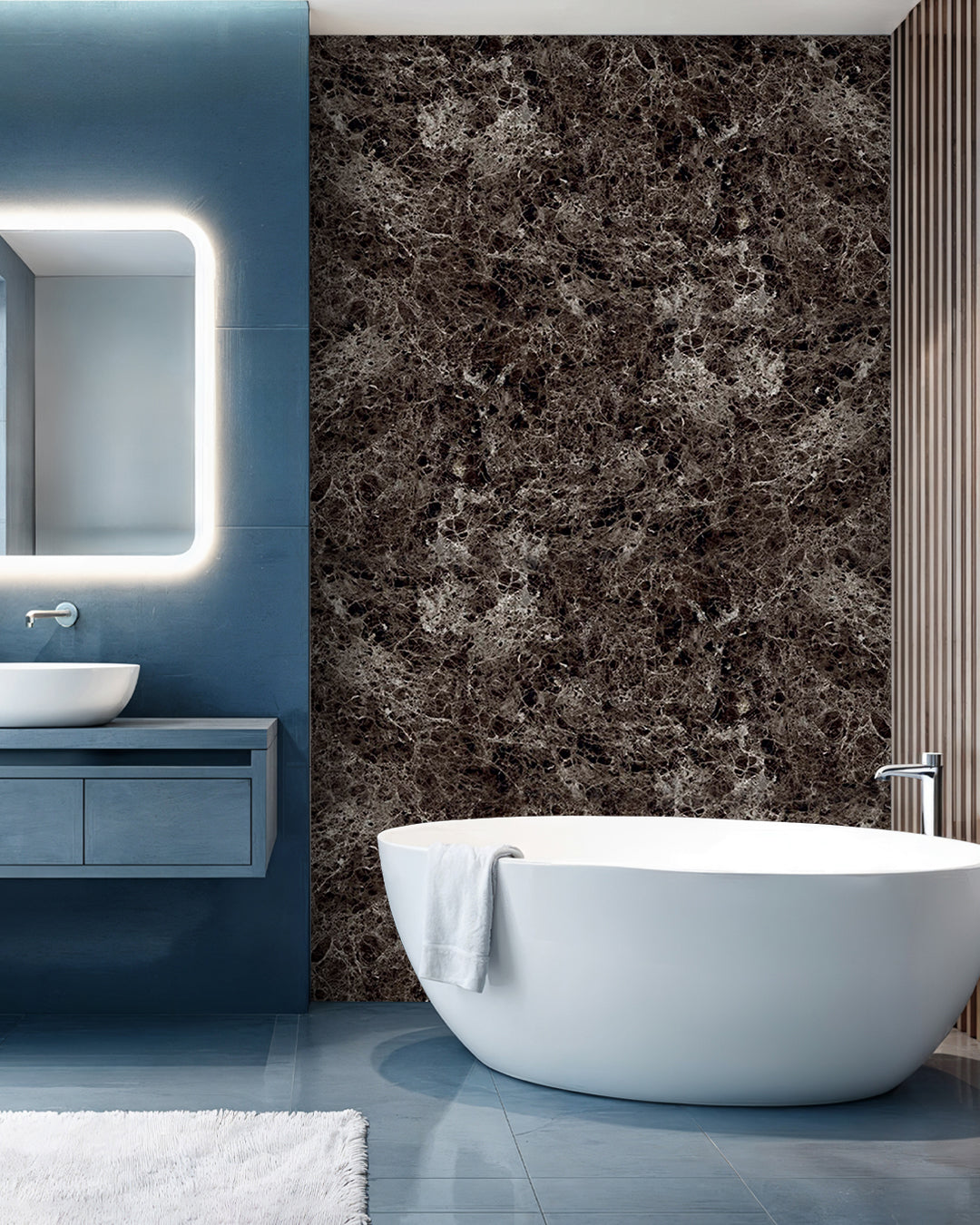 Marble look alternative to bathroom tile/kitchen tile Black White