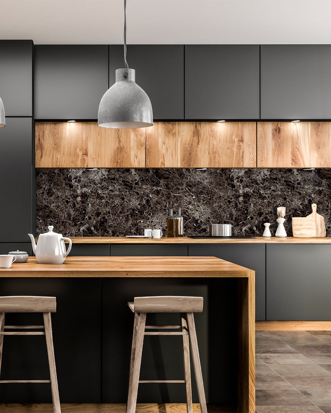 Marble look alternative to bathroom tile/kitchen tile Black White