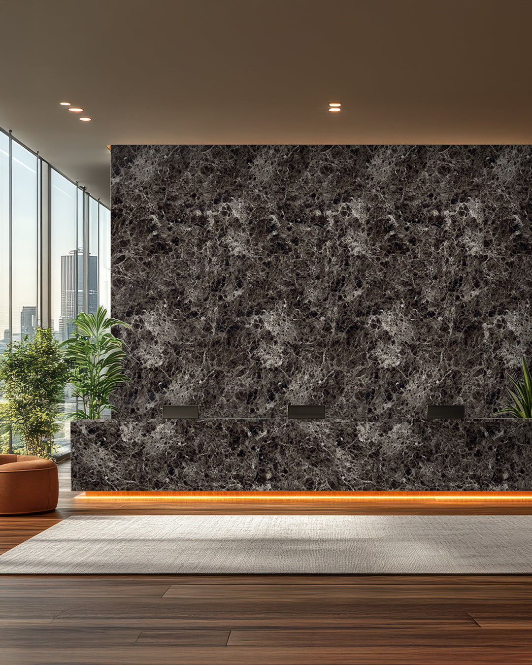 Marmerlook alternatief voor badkamertegels/keukentegels Emperador Dark 122x244 cm 
