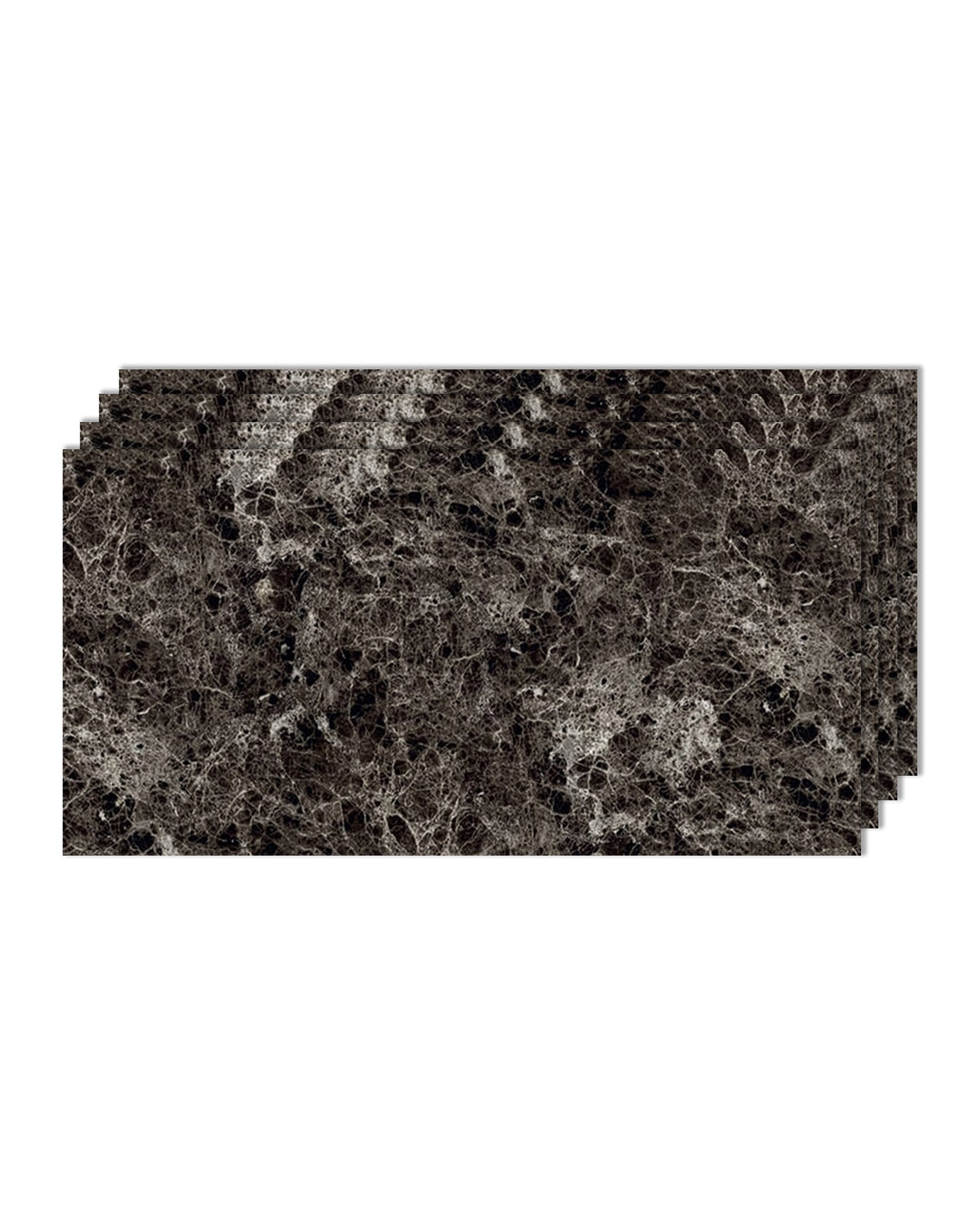 Wandpaneele Marmoroptik 60x120 cm in Emperador Dark mit eleganter Steinstruktur und glänzender Oberfläche.