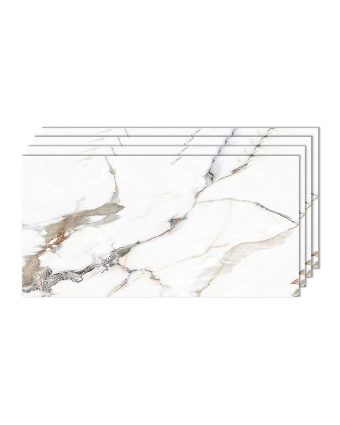 Wandpaneele Marmoroptik 122x244 cm aus PVC in eleganter Steinstruktur und glänzender Oberfläche.