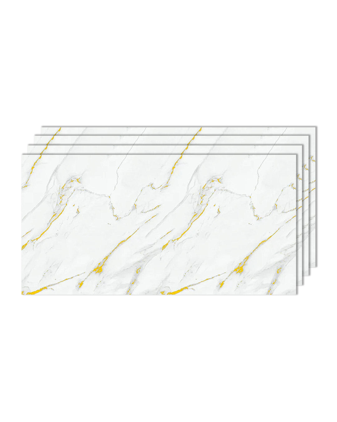 Wandpaneele Marmoroptik 122x260 cm | PVC Marmor Wandverkleidung | Golden Harmony