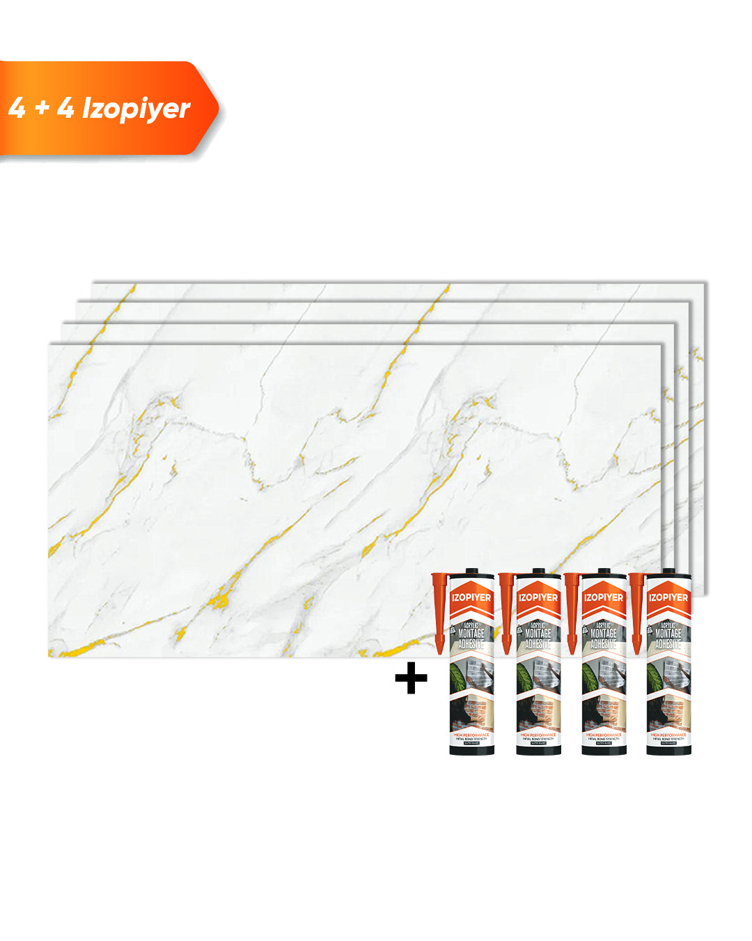 Wandpaneele Marmoroptik 60x120 cm | PVC Marmor Wandverkleidung | Golden Harmony