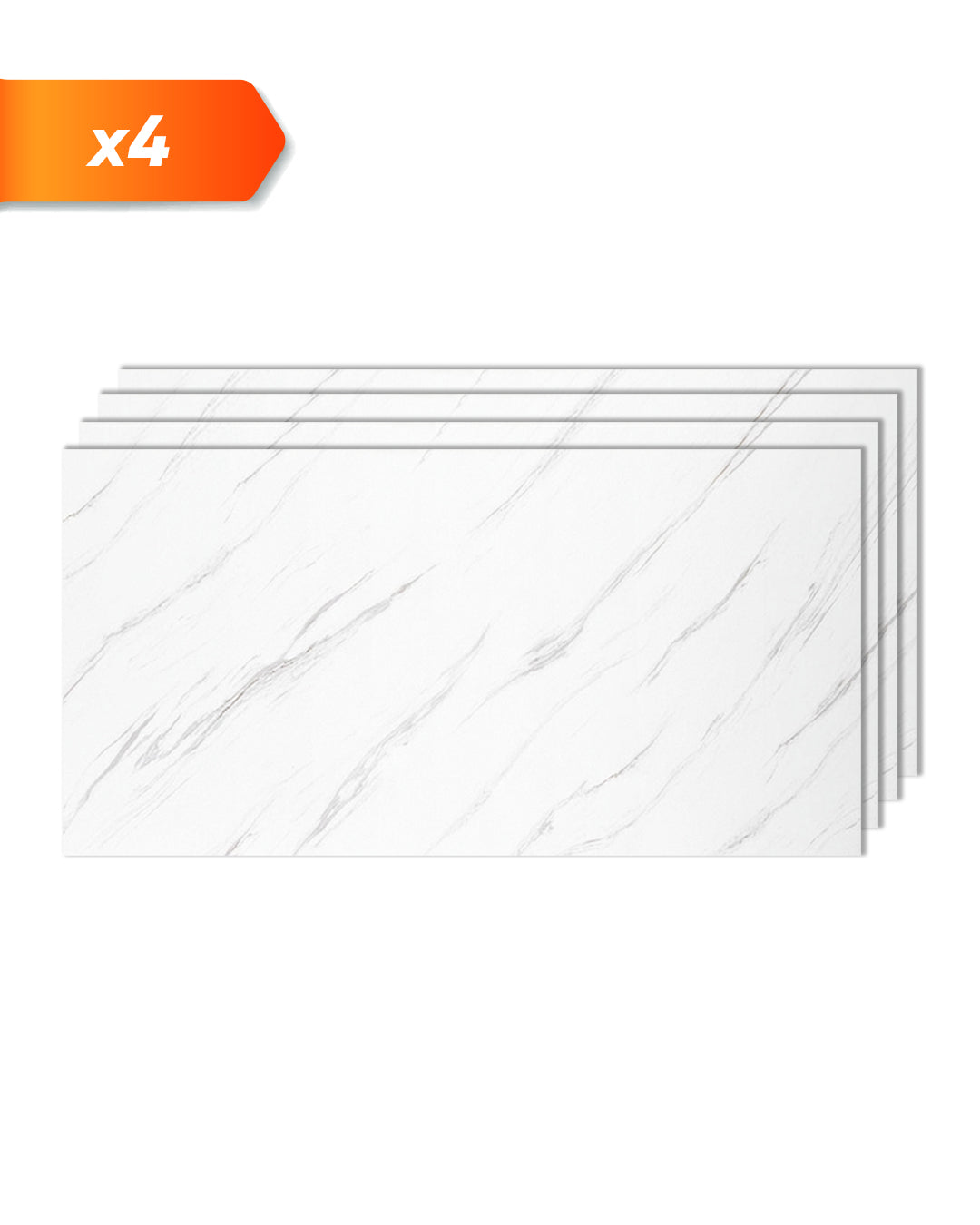 Wandpaneele Marmoroptik 60x120 cm | PVC Marmor Wandverkleidung | Ice Berg Grey