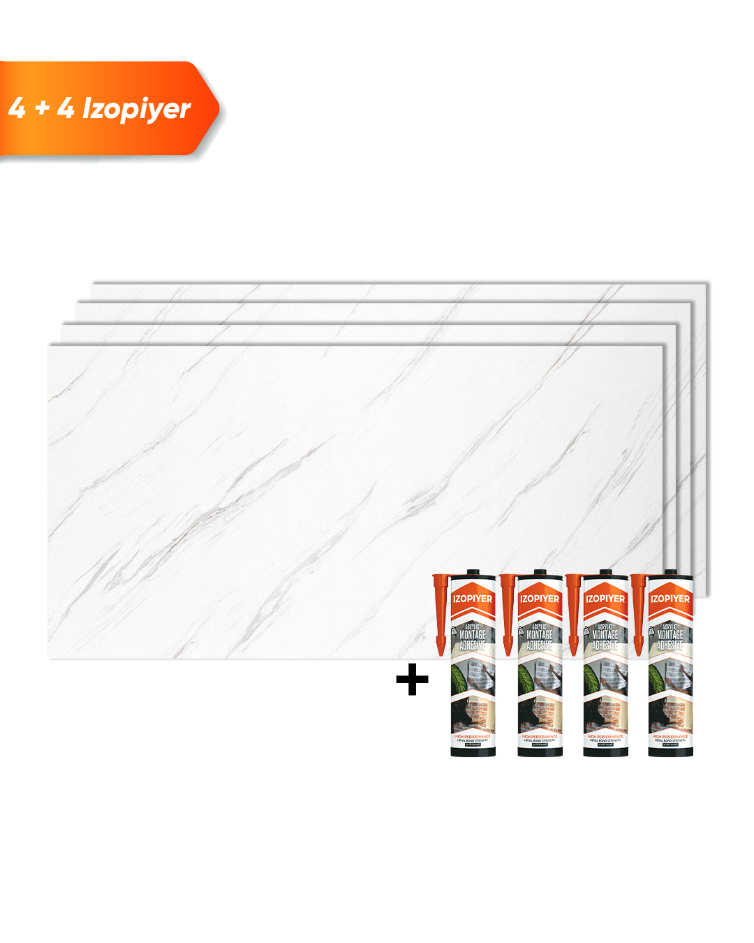 Wandpaneele Marmoroptik 60x120 cm | PVC Marmor Wandverkleidung | Ice Berg Grey