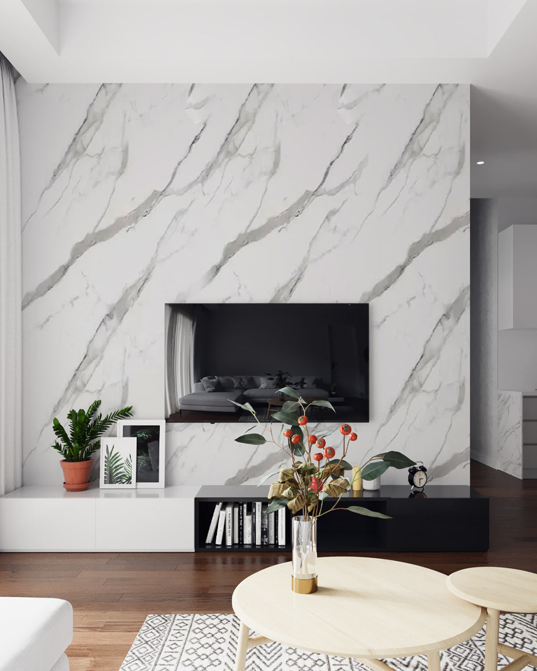 Marmerlook alternatief voor badkamertegels/keukentegels Ice Berg Grey Nieuw 122x244 cm 