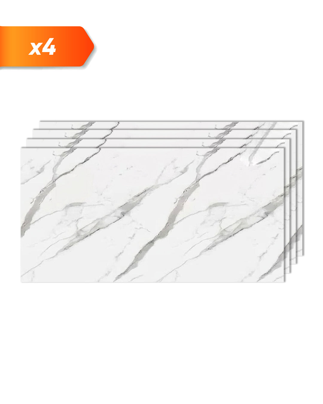 Wandpaneele Marmoroptik 122x260 cm | PVC Marmor Wandverkleidung | Ice Berg Grey New