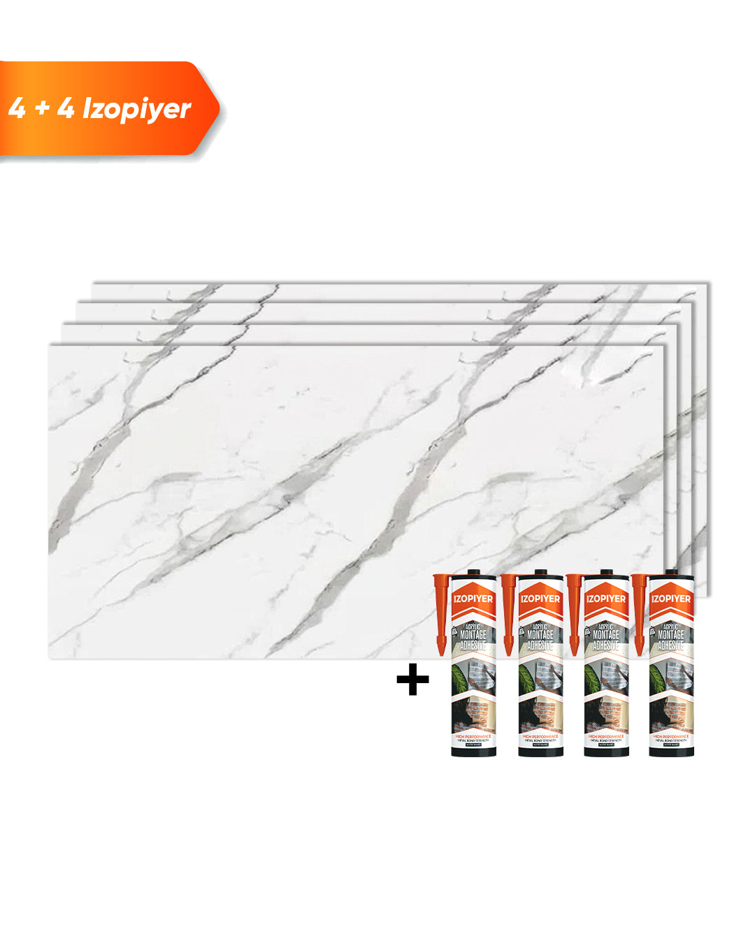Wandpaneele Marmoroptik 60x120 cm | PVC Marmor Wandverkleidung | Ice Berg Grey New